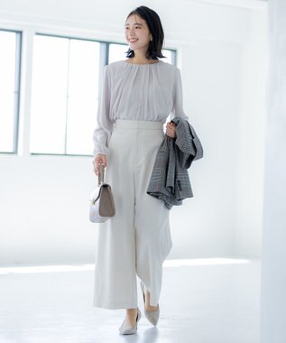 組曲 ドビーシフォン ニュアンスタック ブラウス グレージュ系