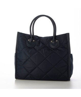 UNBILLION 【テレビ ドラマ着用アイテム】カシュカシュ cachecache / キルティングスクエアトートバッグM ネイビー