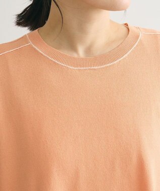 Green Parks アンチピリングライン入りニットプルオーバー Orange