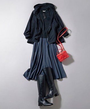 自由区 L 【カタログ掲載・洗える】エンブレム ニット ネイビー