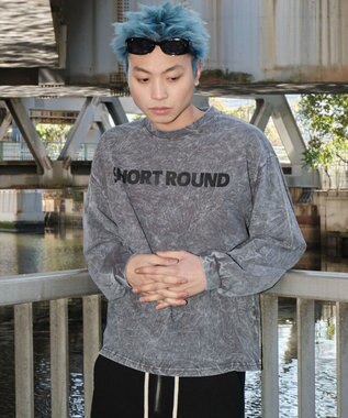 WEGO 【ユニセックス着用ITEM】ケミカルウォッシュグラフィックT（LS） グレー