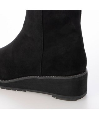 Riz raffinee <Riz raffinee>【全天候対応ボアショートブーツ 】 ブラックスエード