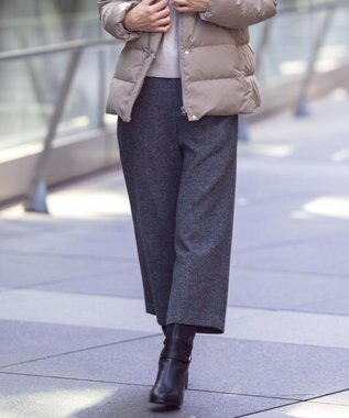  シルクネップ ツイード セミワイド パンツ