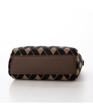 UNBILLION カシュカシュ cachecache / 柄アソートジャガード三つ口ショルダーバッグ ブラウンミックス