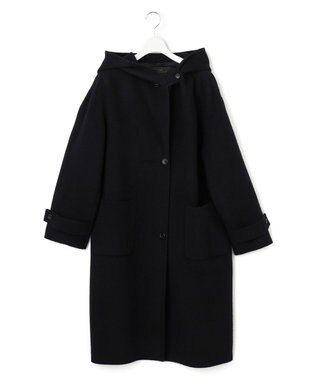 23区 【~8/23まで受注生産/受注限定カラー】MANTECOPureリバー フーデッド ロングコート ブラック系