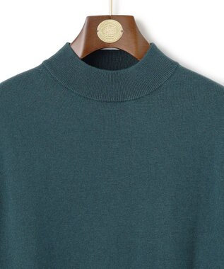 J.PRESS MEN 動きやすさにこだわった立体設計【洗える】コットンカシミヤモックネック ニット グリーン系