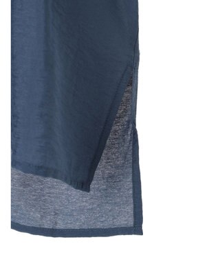 AMERICAN HOLIC 接触冷感　フリル衿５分袖ブラウス Navy