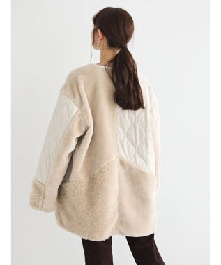 AMERICAN HOLIC キルポカボアＭｉｘキルティングコート Light Beige