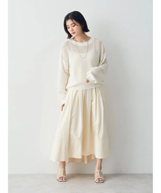 YECCA VECCA タックボリュームスカート① Ivory