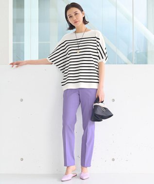 自由区 【ご好評につき新色追加・接触冷感・UVカット・吸水速乾・洗える・XXSサイズあり】シェルタリングドライオックス テーパードパンツ ライラック系