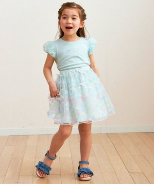 ANY KIDS レインボー チュール スカート ミント