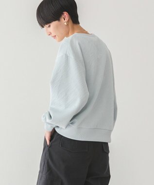 AMERICAN HOLIC ゼブラ柄ジャガードカットプルオーバー Light Blue