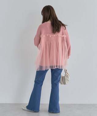 Green Parks ・ＡＮＤＳＥＡＲＣＨ　チュールレイヤードニット Pink