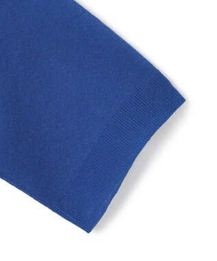 BEIGE， 【洗える・Oggi10月号掲載】MILANO / リネン混シアーポロカラーニット Blue