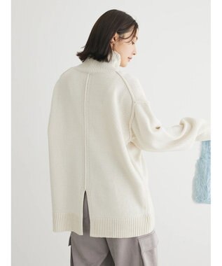 Green Parks ・Ｐｅｔｉｔ　Ｆｌｅｕｒ　タートルバックスリットニット Off White