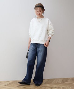 AMERICAN HOLIC ゼブラ柄ジャガードカットプルオーバー Off White