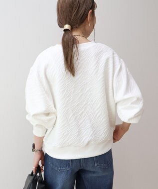 AMERICAN HOLIC ゼブラ柄ジャガードカットプルオーバー Off White