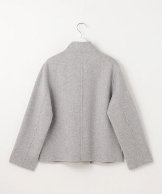 J.PRESS LADIES 【リバーシブル】ウールナイロンリバー スタンドカラー コート ライトグレー×ベージュ系