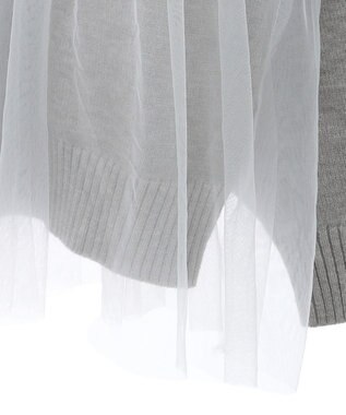 Green Parks ・ＡＮＤＳＥＡＲＣＨ　チュールレイヤードニット Light Gray