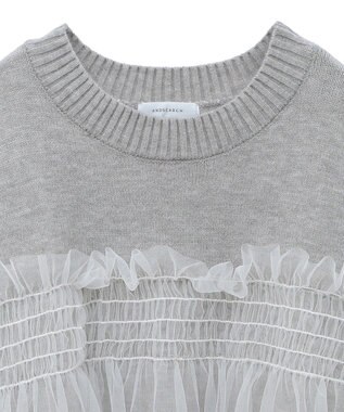 Green Parks ・ＡＮＤＳＥＡＲＣＨ　チュールレイヤードニット Light Gray