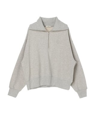 earth music&ecology ハーフＺＩＰスウェット Light Gray Mixture