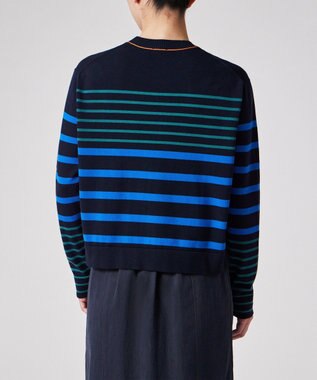 Paul Smith 【洗える】コントラスト ボーダー ニット ネイビー