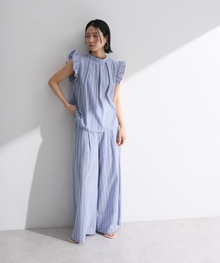 Green Parks ・ＥＬＥＮＣＡＲＥ　ＤＵＥ　ストライプワイドパンツ Blue