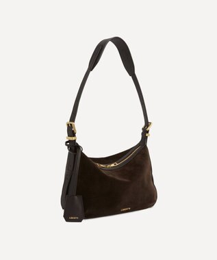 LIBERTY. アイフィス コンプトン スエード ショルダー バッグ ブラウン