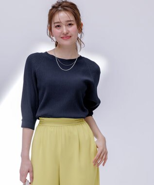 ANY SIS 【UVカット・洗える】コクーンスリーブ プルオーバー ネイビー