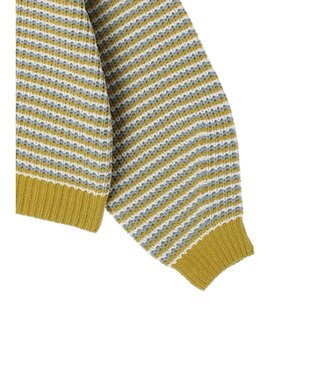 earth music&ecology マットベロアモールプルオーバー Border Yellow