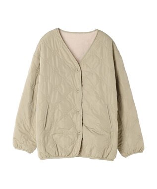 Green Parks ・ＳＵＧＡＲ　ＳＰＯＯＮ　２ｗａｙフラワーキルトブルゾン Light Khaki