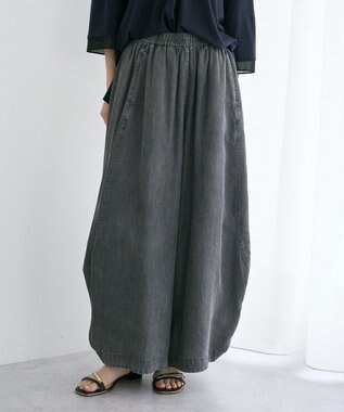 YECCA VECCA デニムコクーンドレープパンツ