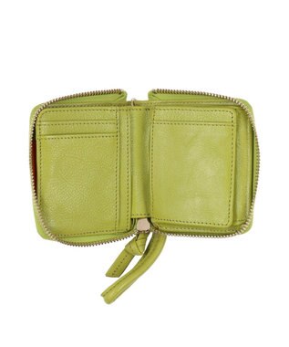 UNBILLION ペルケ perche / ドット型押しパームフィットストラップウォレット グリーン