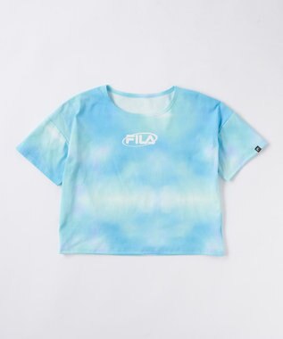 OP／FILA 【FILA】スクール水着 水陸両用Tシャツ付き 捲れ防止タンキニ ブルー