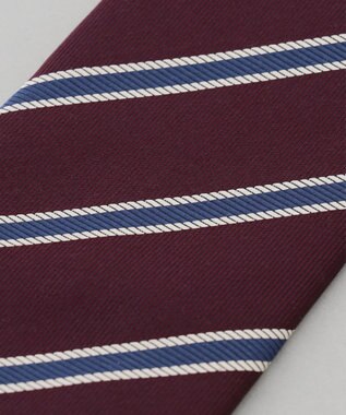 GOTAIRIKU リクルートにも【日本製】シルク ネクタイ_レジメンタル ワイン系1