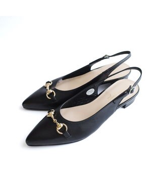 Pointer 日本製 本革ビット付きミュール ブラック