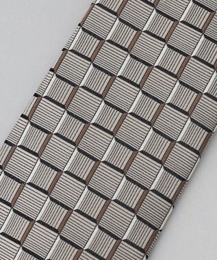 GOTAIRIKU GOTAIRIKU別注【日本製】シルク ネクタイ_チェック織り ベージュ系4