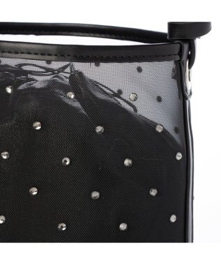UNBILLION カカトゥ kakatoo / チュール×ビジュー風2wayバケツバッグ ブラック