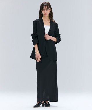 BEIGE， 【洗える/接触冷感/速乾/UVケア対応・Precious 8月号掲載】BATEAU / イージーウエストIラインロングスカート Black