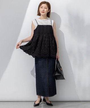 23区 【Oggi3月号掲載/新色追加/洗える】23区DENIM ストレッチ デニムスカート ネイビー系