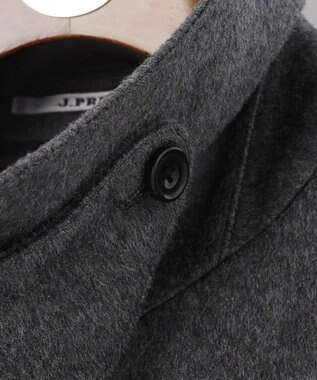 J.PRESS MEN ウールとカシミヤの品格素材【定番】ウールカシミヤビーバー ドレスショートコート_25年モデル ライトグレー系