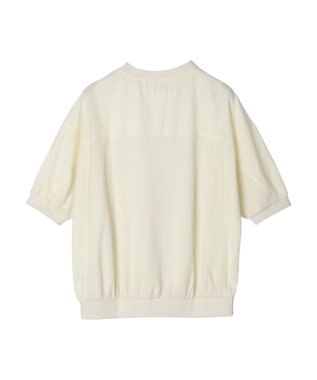 Green Parks ワッフル布帛ドッキングプルオーバー２ Off White