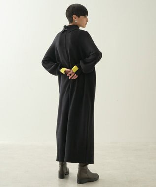 AMERICAN HOLIC バイパチバイカラーモックネックニットワンピース Black