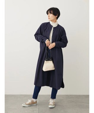 AMERICAN HOLIC バンドカラーシャツワンピース Navy