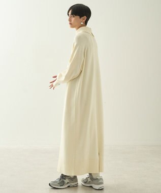 AMERICAN HOLIC バイパチバイカラーモックネックニットワンピース Ivory