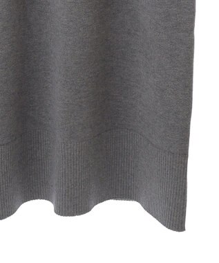 AMERICAN HOLIC バイパチバイカラーモックネックニットワンピース Gray Mixture