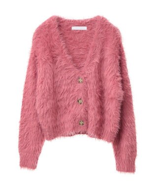 Green Parks ・Ｐｅｔｉｔ　Ｆｌｅｕｒ　シャギーニットカーディガン Pink