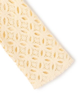 UNFILO L 【前後着用可能】ラッセルレース 2WAYプルオーバー イエロー