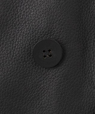 J.PRESS MEN ディアスキンレザーPコート ブラック系