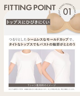 WACOAL ブラジャー ストラップレス サイズや体型特徴に合わせた設計 アウターにひびきにくい メッシュ素材(カップ肌側) レディース BXC610 /ワコール ブラック
